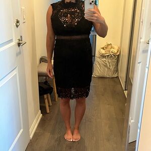 Black dress, wedding guest, Sz M